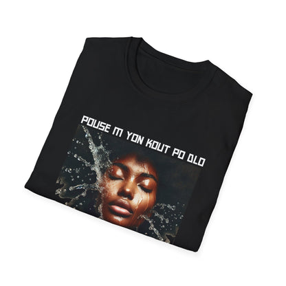 Ban Mwen yon Kout Po Dlo Model3, by Kome Senterez, Haitian TShirt, Machetoupatou