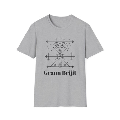 Grann Brijit Vodou Veve Unisex Tee, Haitian Vodou, Machetoupatou