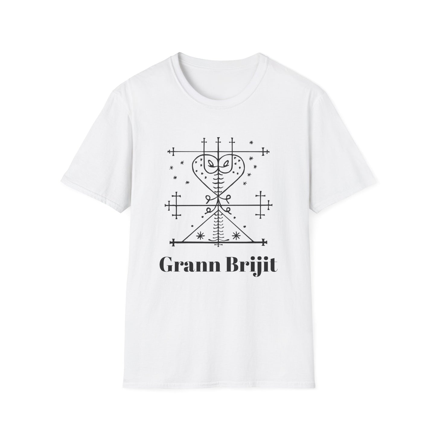 Grann Brijit Vodou Veve Unisex Tee, Haitian Vodou, Machetoupatou