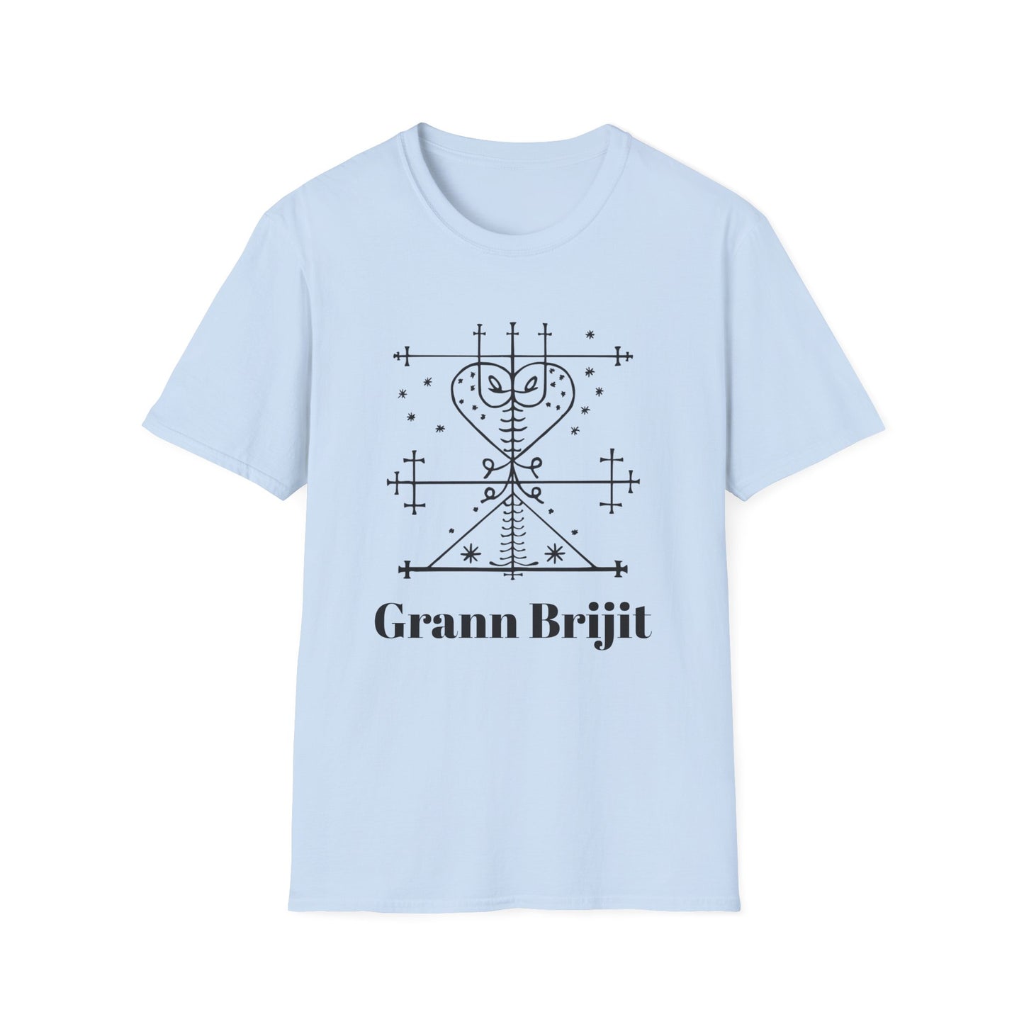 Grann Brijit Vodou Veve Unisex Tee, Haitian Vodou, Machetoupatou