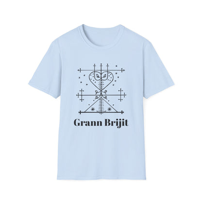 Grann Brijit Vodou Veve Unisex Tee, Haitian Vodou, Machetoupatou